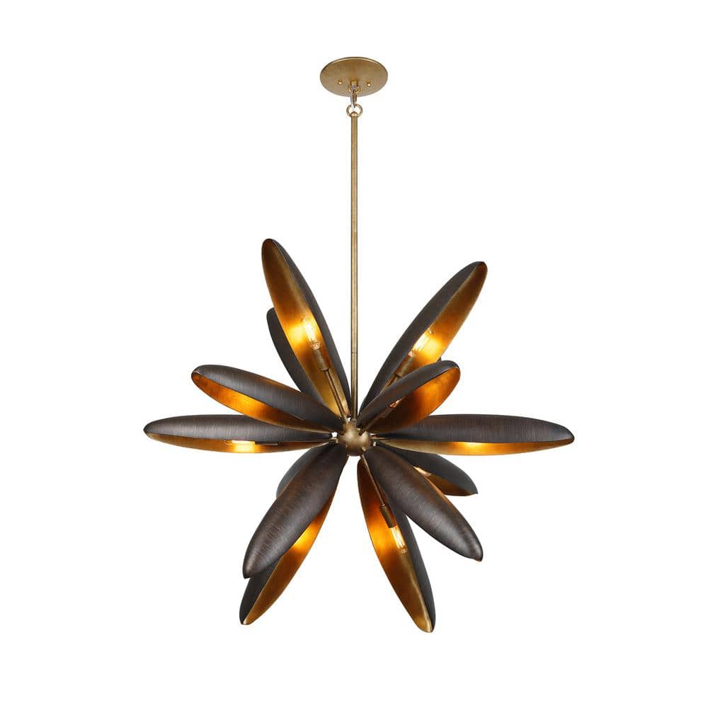Centura Burnished Gold 14-Light Sputnik Chandelier