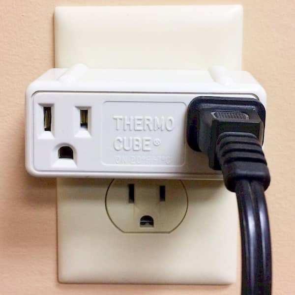 15 Amp/120-Volt AC Thermo Cube Thermostatically Controlled Double Outlet