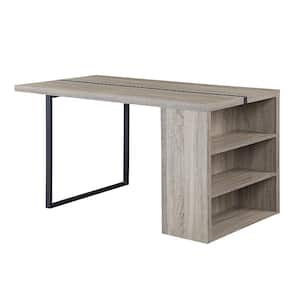 Patwin 60 in. Rectangle Gray Wood Top with Wood Frame (Seats 3)