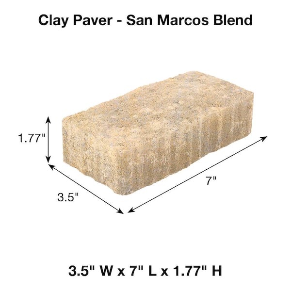 Pavestone Clayton 7 in. L x 3.5 in. W x 1.77 in. H San Pavestone Clayton 7 in. L x 3.5 in. W x 1.77 in. H San