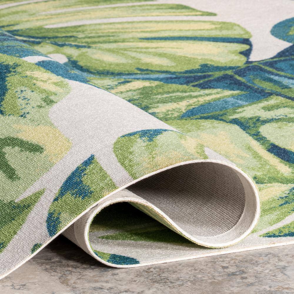 Lisa Multicolor Tropical Leaf Indoor/Outdoor Area Rug