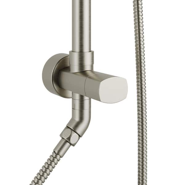 PULSE ShowerSpas 1056-CH PowerShot Shower top System with Air-Infused Curved 8