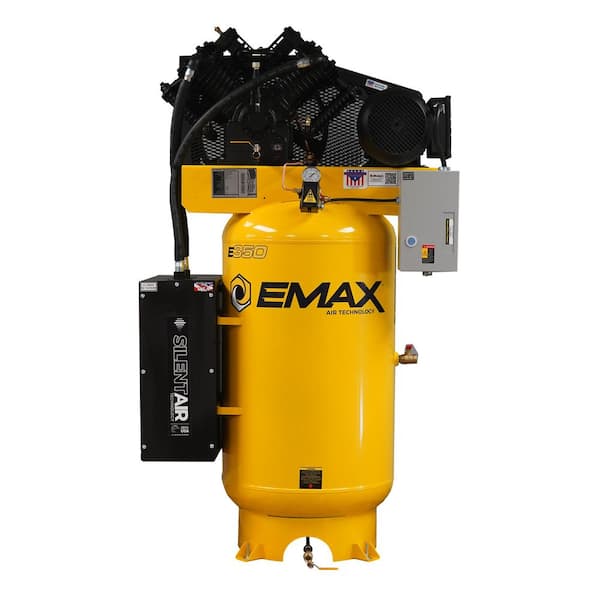 EMAX 80 Gal. 10 HP V4 1-Phase Silent Air 175 PSI Electric Air