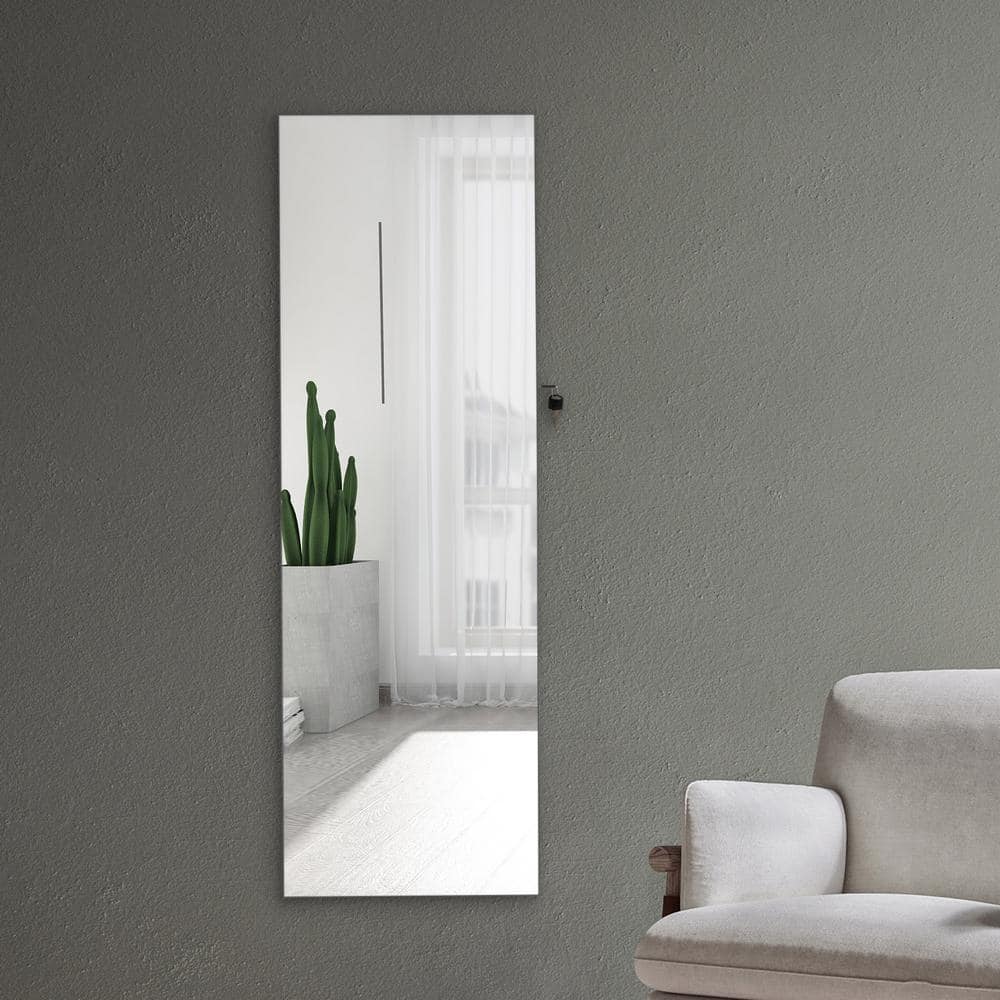 Wall-Mounted Fashion Simple Jewelry Built-In Small Mirror Cabinet with LED 