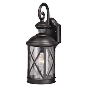 Henderson Black Motion Sensor Dusk to Dawn Outdoor Wall Light