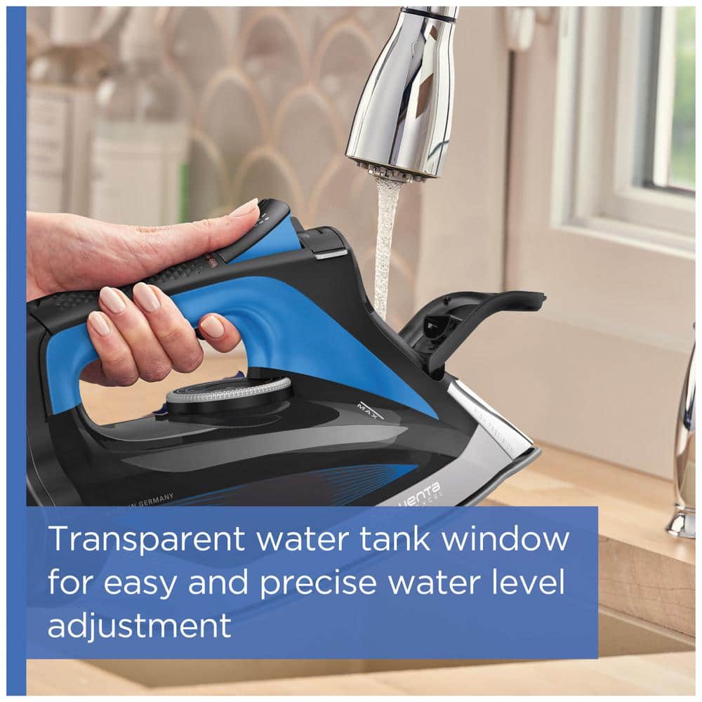 Rowenta Focus Xcel Black and Blue Stainless Steel Steam Iron