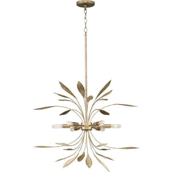 Mariposa Antique Gold 6-Light Contemporary Pendant