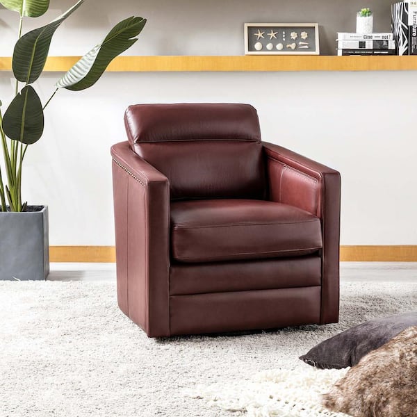 Burgundy discount swivel chair