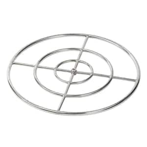 30 in. Triple-Ring 304. Stainless Steel Fire Pit Ring Burner, 3/4 in. Inlet