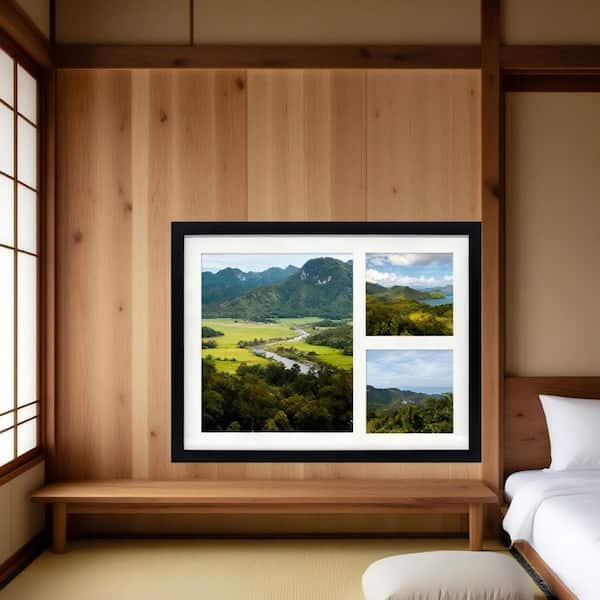 17 x 12 in. Black Wood Collage Frame for Wall or Tabletop