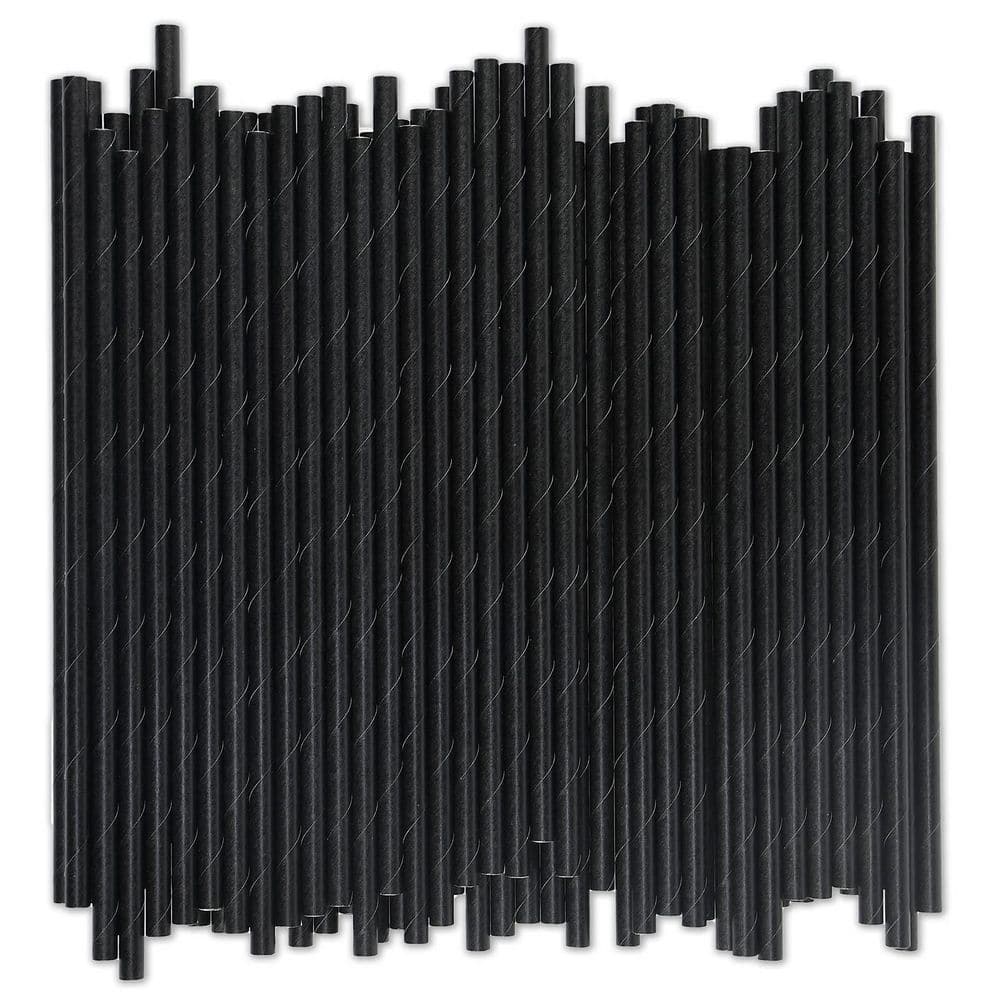 "1000-Piece 7.75"" x 0.24"" Paper Straws, Disposable Drinking Straws Bulk for Cocktail, Bars, Restaurants, Black" price history on PriceWatchPro