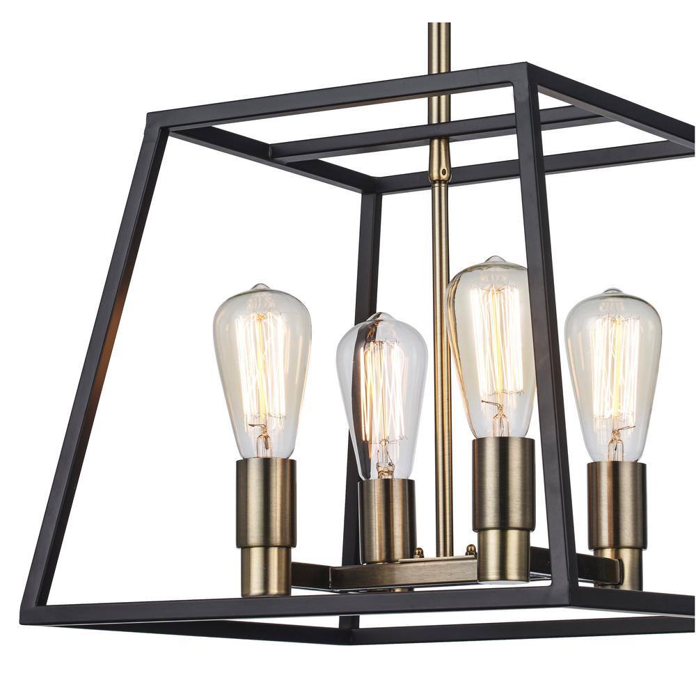 Adams 15'' Rubbed Oil Bronze Glass LED Pendant Light