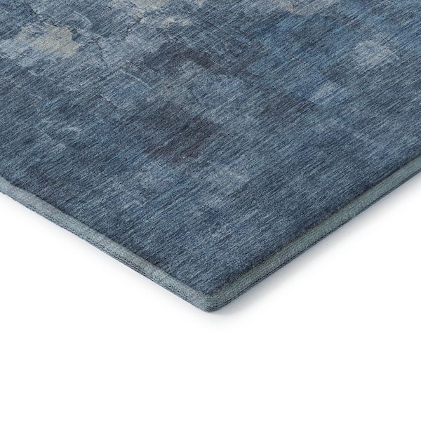 Mayfield Premium Machine Washable Abstract AMF2119 Navy 2 ft. x 3 ft. Accent Rug