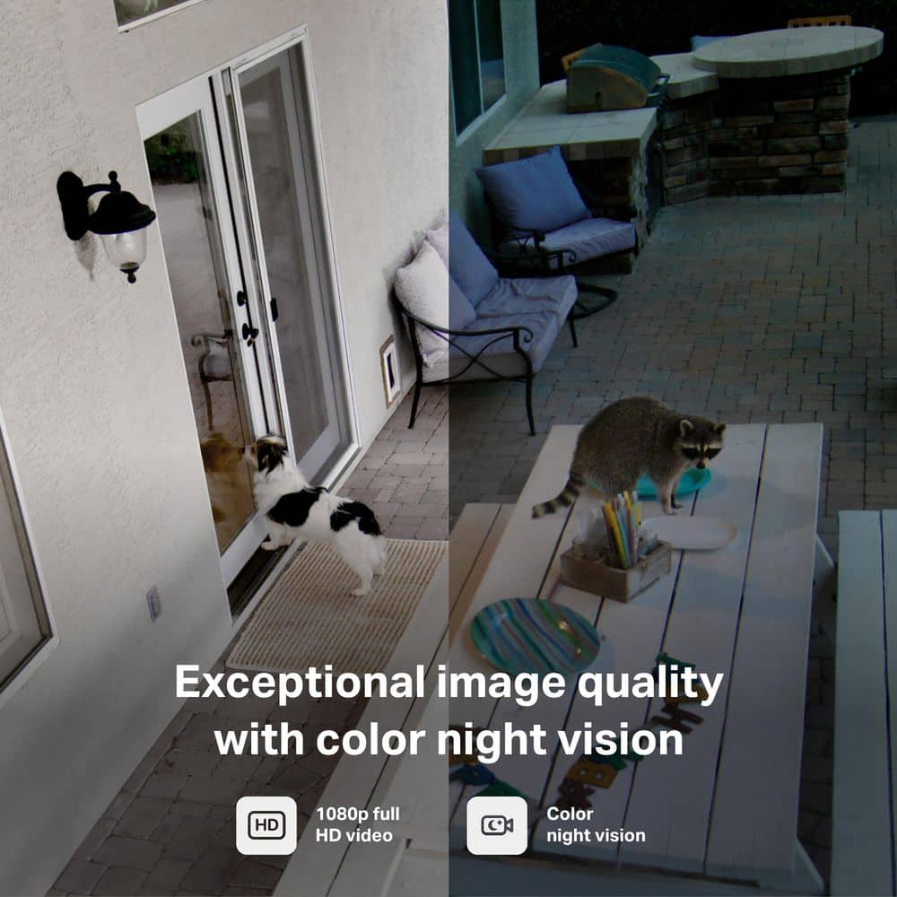 myQ Smart White Wireless Outdoor Security Camera with Night Vision