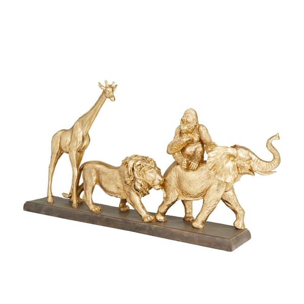 Litton Lane Gold Polystone Glam Sculpture