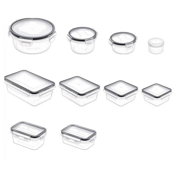 Airtight Food Storage Containers with Lids - 20-Piece Set, BPA-Free, Microwave and Dishwasher Safe