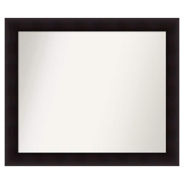 Amanti Art Portico Espresso 39.75 in. x 33.75 in. Custom Non-Beveled Wood Framed Batthroom Vanity Wall Mirror