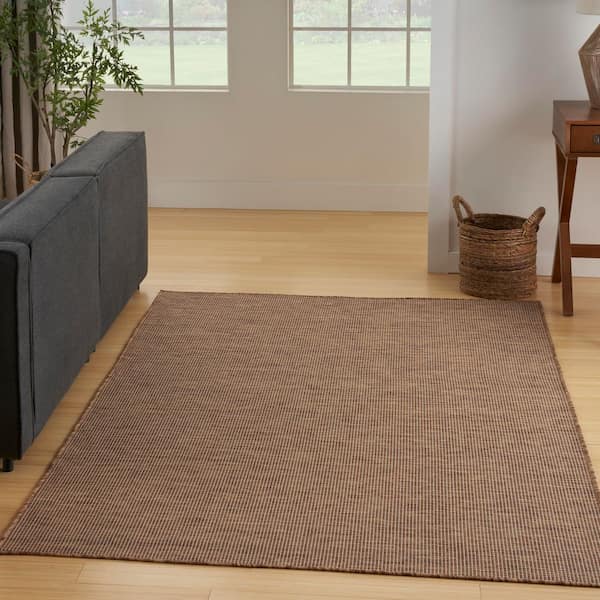 Positano Jute 6 ft. x 9 ft. Solid Contemporary Indoor/Outdoor Area Rug
