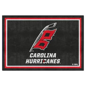 Carolina Hurricanes 5ft. x 8 ft. Plush Area Rug Black