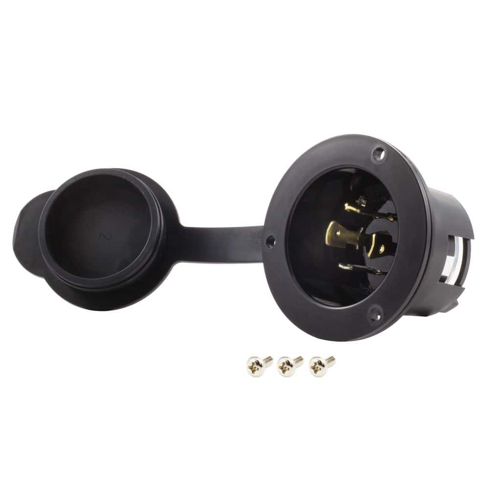 AC WORKS 20A 125/250V L14-20P Power Input Inlet with Weather Cover ...