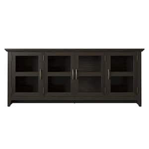 72 in. Mitchell Oak TV Stand with Doors Fits TV's up to 80 in with Adjustable Shelves