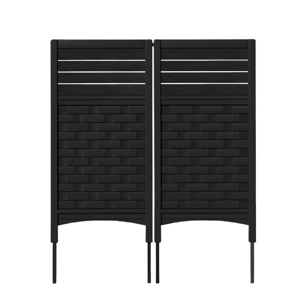 HumblePleb 45 in. W x 45 in. H Plastic No Dig Fence Privacy Screen with ...