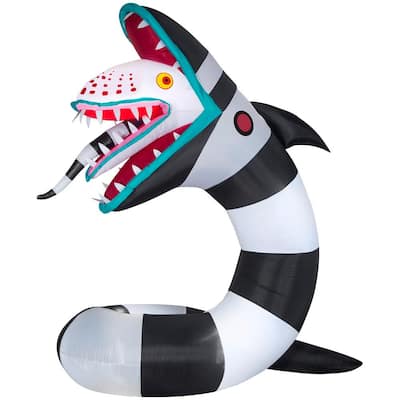 9.5 ft. Pre-Lit Beetlejuice Sandworm Animated Airblown Inflatable
