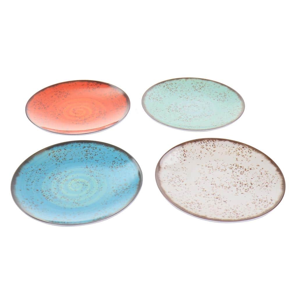 Pryce Assorted Color Melamine 12-Piece Outdoor Dinnerware Set