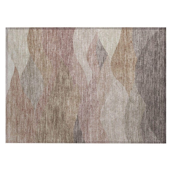 Chantille Machine Washable Indoor/Outdoor Abstract ACN2378 Mocha 2 ft. x 3 ft. Accent Rug