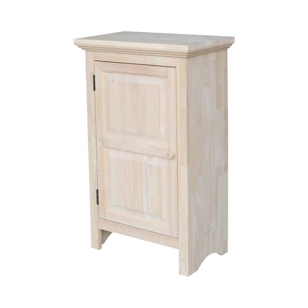 Light Wood Nautical Accent Cabinet with Adjustable Shelving