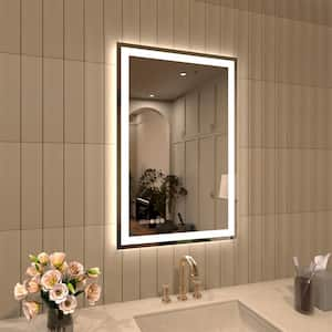 24 in. W x 36 in. H Rectangular Frameless LED Wall Bathroom Vanity Mirror