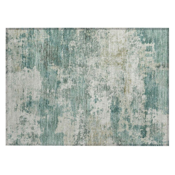 Chantille Machine Washable Indoor/Outdoor Abstract ACN2366 Aloe 2 ft. x 3 ft. Accent Rug