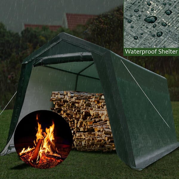 Gymax 10 ft. x 10 ft. Patio Tent Carport Storage Shelter