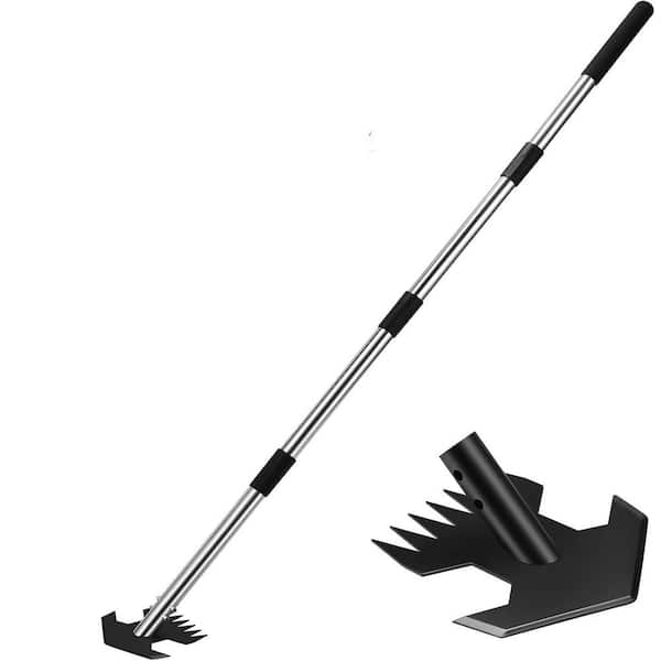 Adjustable Scuffle Garden Hoe for Weeding 30-60 in. Long Handle Dual Use Sharp Hula Hoe Weed Remover Tool