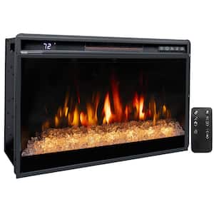 26 in. Electric Fireplace Inserts with Crystal
