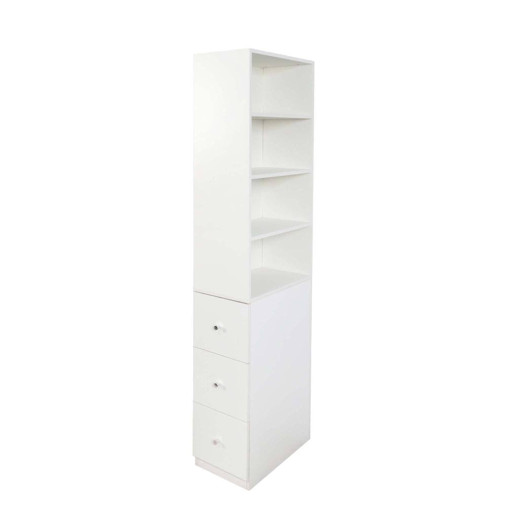 20 in W x 12 in D x 71 in H Linen Cabinet, Kitchen Pantry Cabinet, Sideboard in White with 4-Tier Shelf, 3 Side Drawers price history on PriceWatchPro