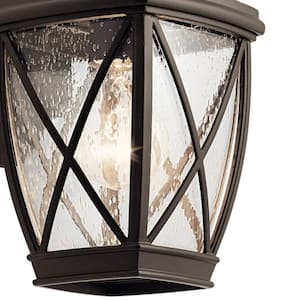 Tangier 10.25 in. 1-Light Olde Bronze Outdoor Hardwired Wall Lantern Sconce with No Bulbs Included (1-Pack)