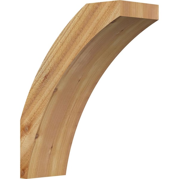 Ekena Millwork 6"W x 14"D x 18"H Thorton Rough Sawn Knee Brace, Western Red Cedar