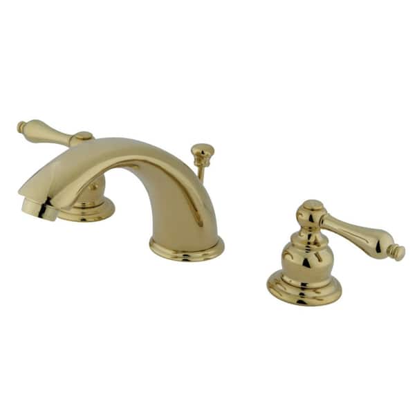 Kingston Brass Victorian 8 in. Widespread 2-Handle Bathroom Faucet in Polished Brass