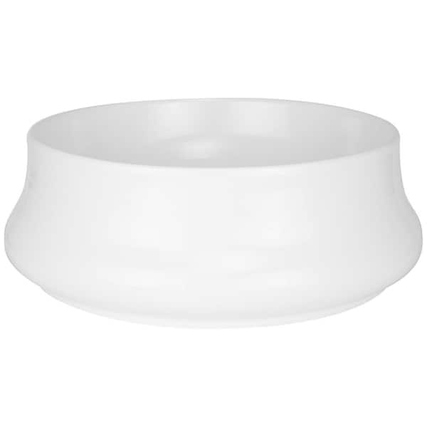 Ticor Nautilus 16 in. Circular Vessel Sink in White