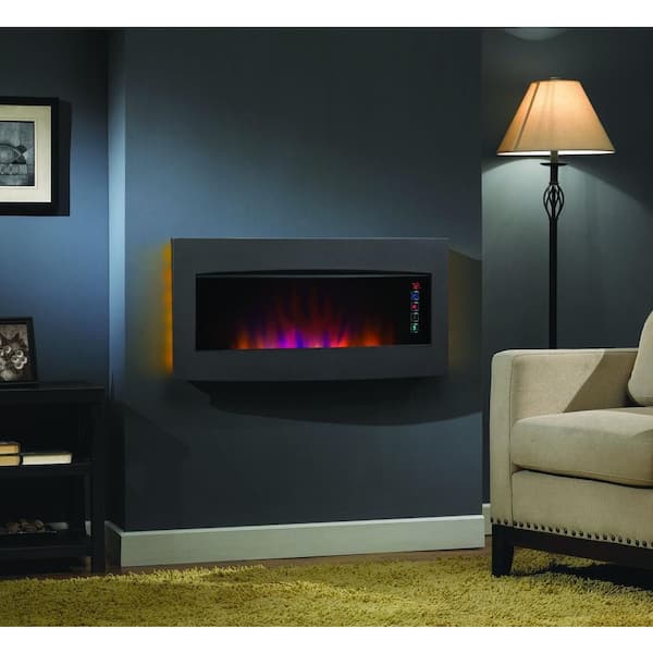 Chimney Free Serendipity 35 in. Wall-Mount/Tabletop Electric Fireplace in Black