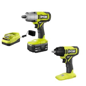 ONE+ 18V Cordless 2-Tool Combo Kit with 1/2 in. Impact Wrench, 3/8 in. Impact Wrench, 4.0 Ah Battery, and Charger
