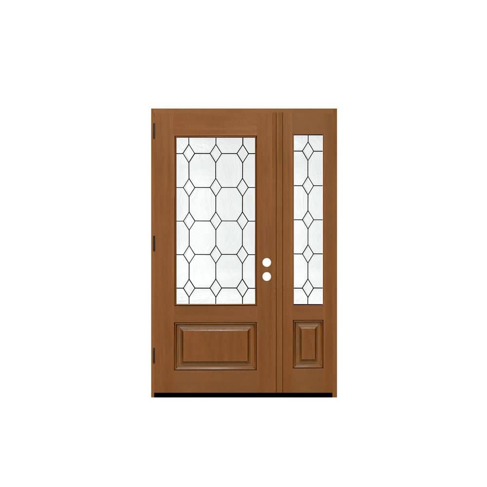 Regency 51 x 80 in. 3/4L Marquise Glass RHOS AutumnWht Mahogany Fiberglass Prehung Front Door w/12 in. - 3/4 SL 6-9/16 price history on PriceWatchPro