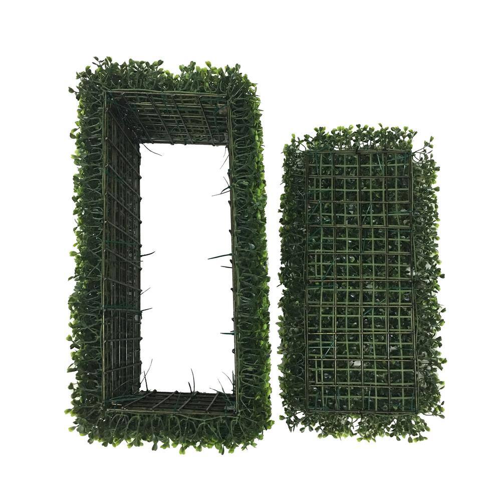 Vickerman 24" Green Faux Boxwood Hedge for Indoor Outdoor Use