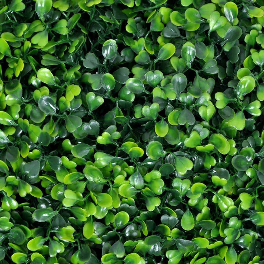 20"x20" Green Artificial Boxwood Hedge Panels for Wall Decor
