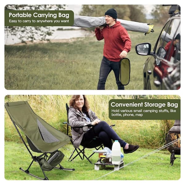 Misopily Portable Camping Sling High Back Outdoor Rocking