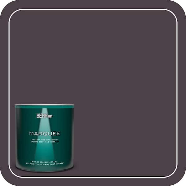 BEHR MARQUEE 1 qt. #BXC-09 Dark Burgundy Wine Semi-Gloss Enamel Interior Paint & Primer