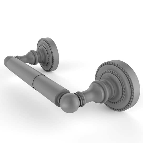 Allied Brass Dottingham Collection Wall Mounted Toilet Paper Holder in Matte Gray