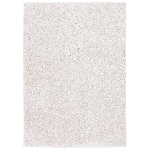 Tahoe Shag 5 ft. x 7 ft. Silver Modern Solid Area Rug