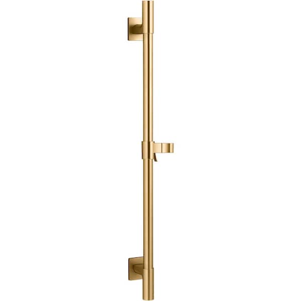 KOHLER Awaken 29.625 in. Deluxe Shower Bar in Vibrant Brushed Moderne Brass